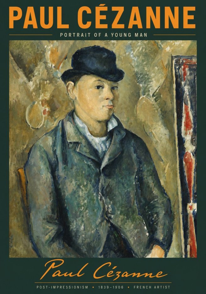 Paul Cézanne Portrait of a Young Man No2 - Poster