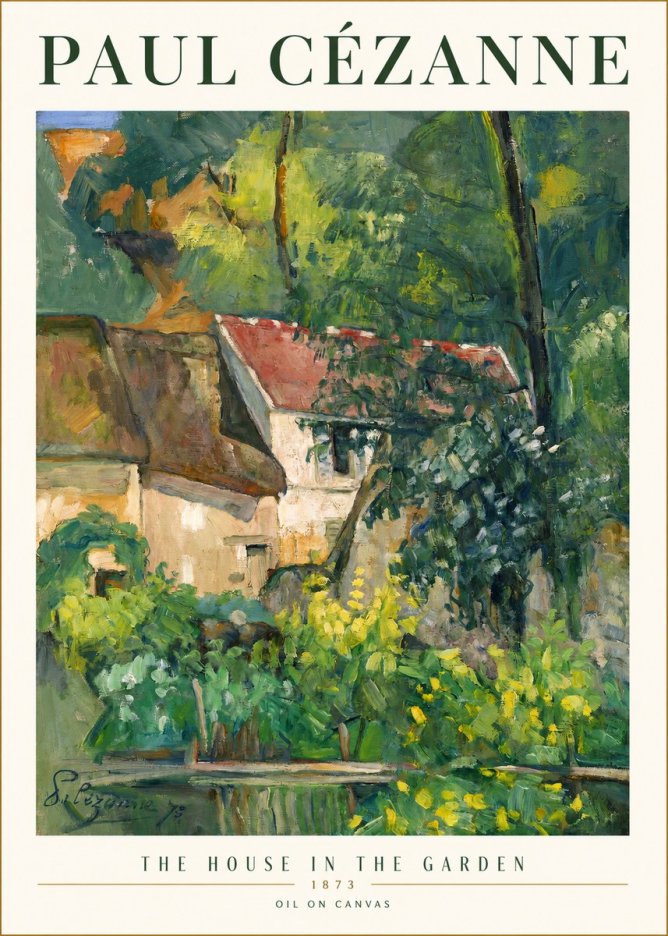 Paul Cézanne The House in the Garden No1 - Poster