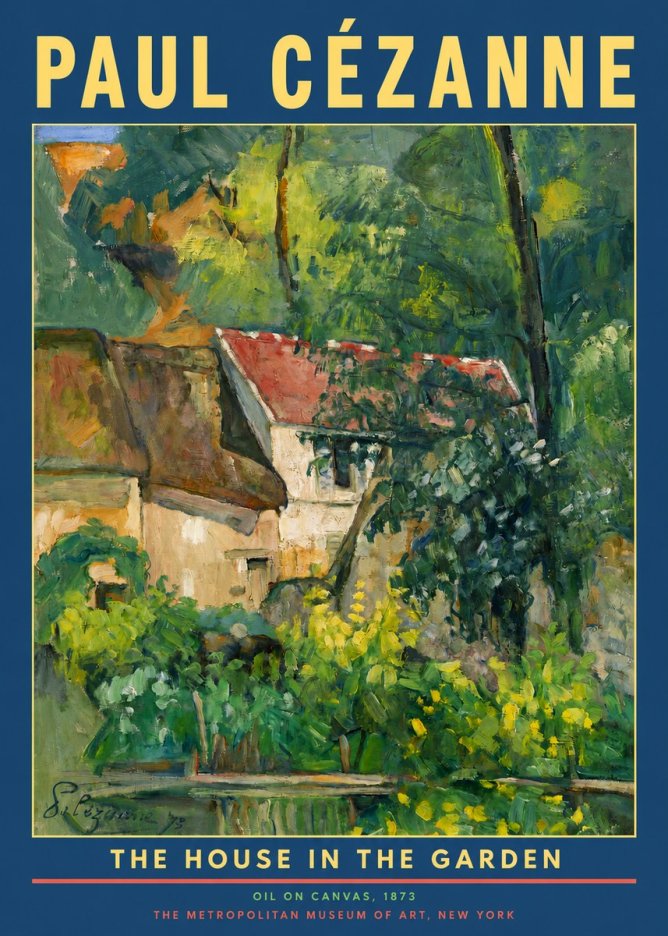 Paul Cézanne The House in the Garden No2 - Poster
