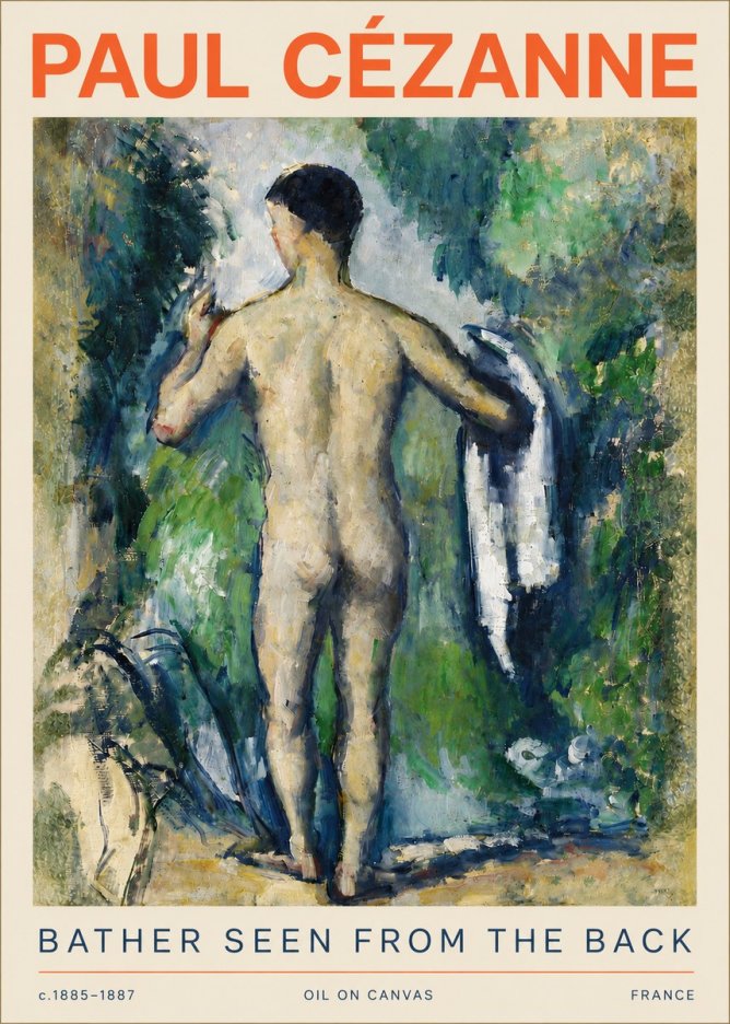 Paul Cézanne Bather Seen from the Back No4 - Poster