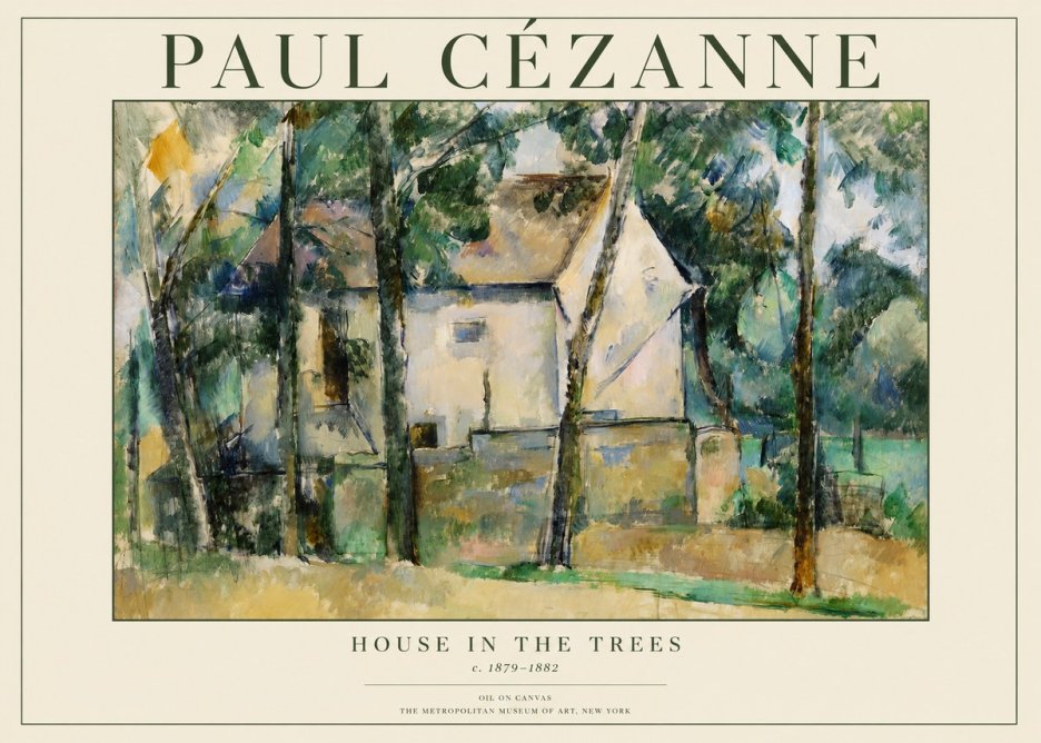 Paul Cézanne House in the Trees No1 - Poster