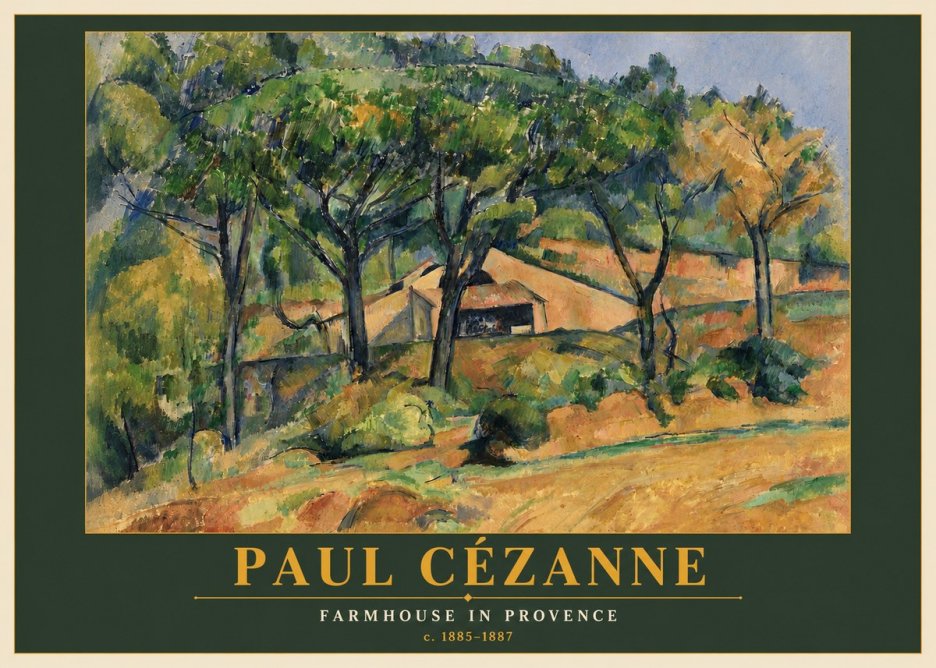 Paul Cézanne Farmhouse in Provence No3 - Poster