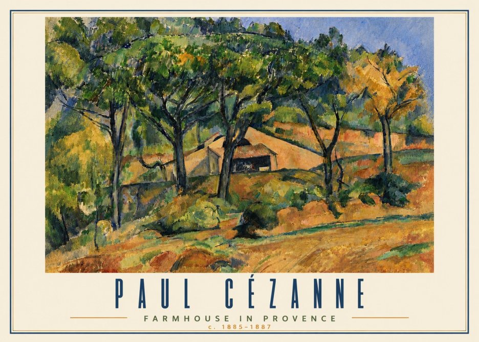 Paul Cézanne Farmhouse in Provence No4 - Poster