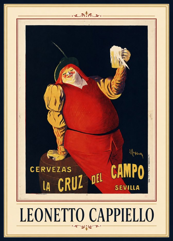 Leonetto Cappiello Cervezas La Cruz Del Campo No1 - Poster