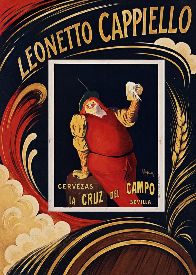 Leonetto Cappiello Cervezas La Cruz Del Campo No4 - Poster
