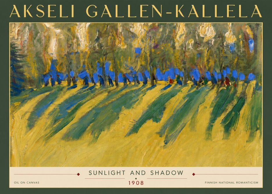 Akseli Gallen-Kallela Sunlit Field and Trees No6 - Poster