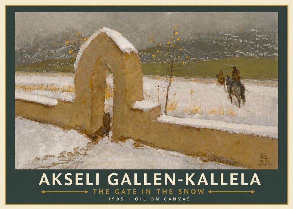 Akseli Gallen-Kallela The Gate in the Snow No3 - Poster