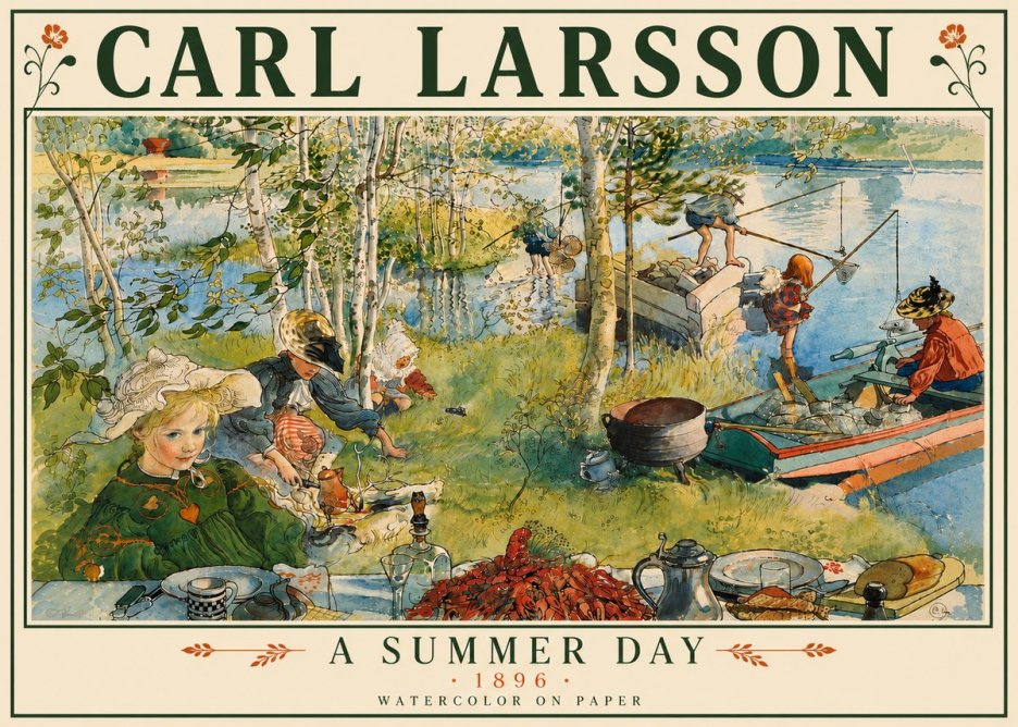 Carl Larsson A Summer Day No6 - Poster