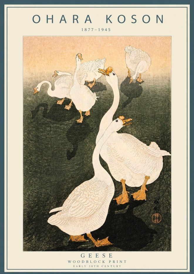 Ohara Koson Geese No3 - Poster