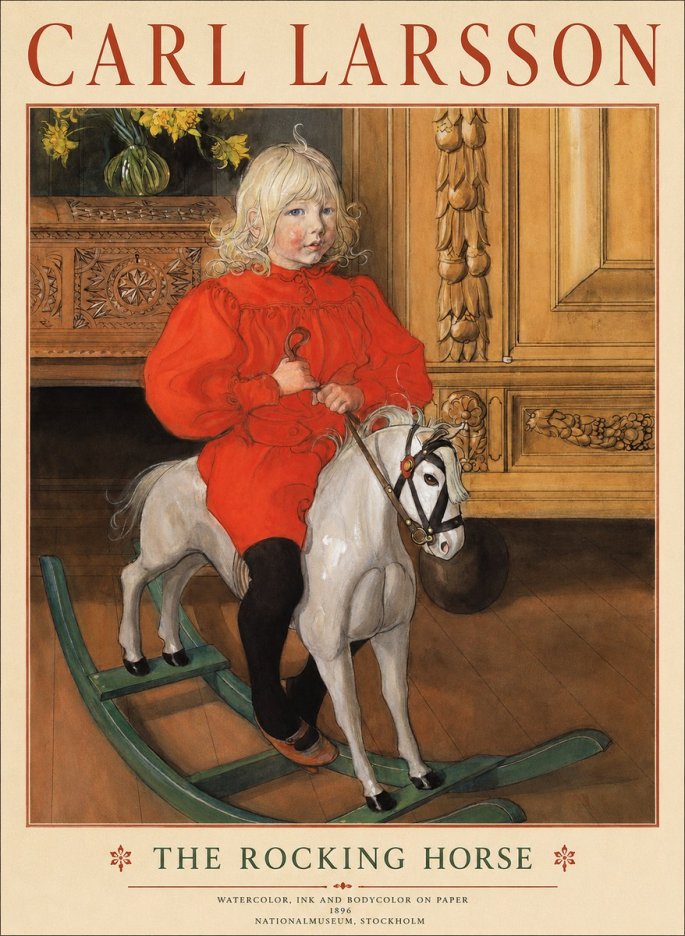 Carl Larsson The Rocking Horse No1 - Poster