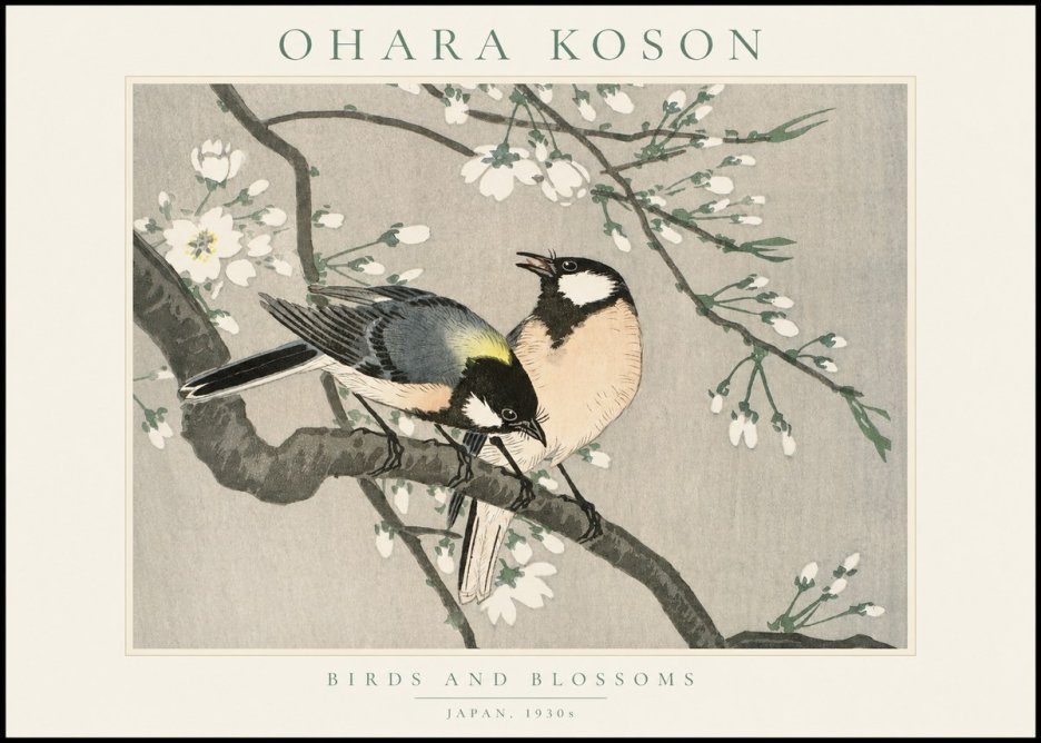 Ohara Koson Birds and Blossoms No1 - Poster