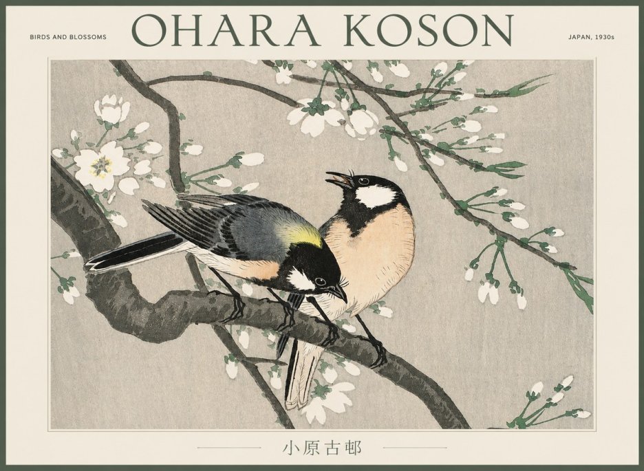 Ohara Koson Birds and Blossoms No2 - Poster