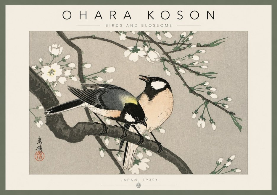 Ohara Koson Birds and Blossoms No4 - Poster