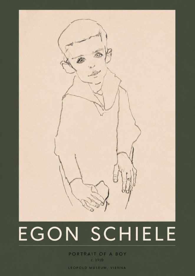 Schiele Portrait of a Boy No2 - Poster