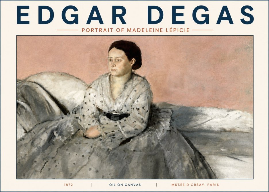 Edgar Degas Portrait of Madeleine Lépicie No6 - Poster