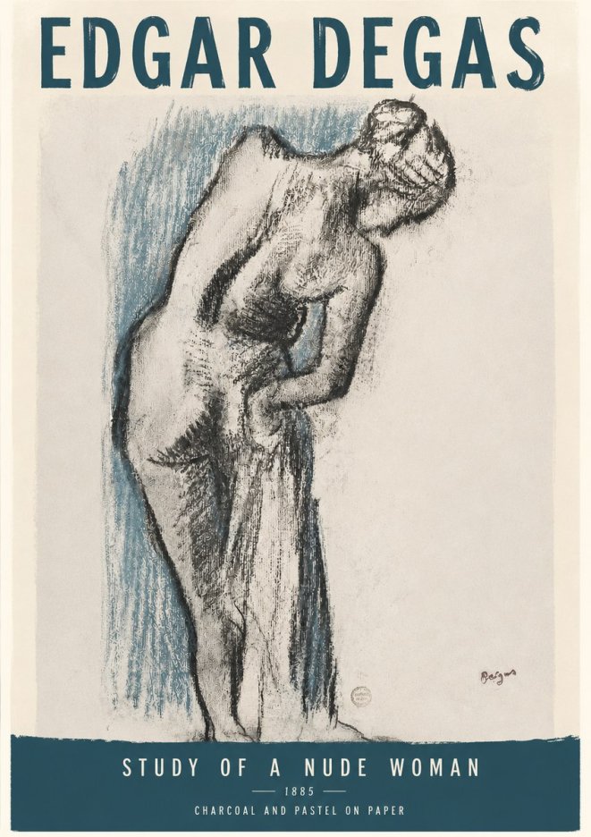 Edgar Degas Study of a Nude Woman II No3 - Poster