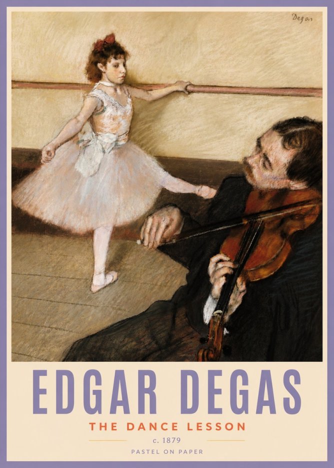Edgar Degas The Dance Lesson No5 - Poster