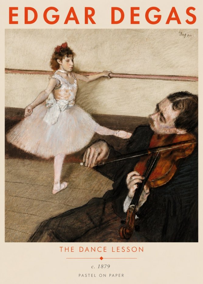 Edgar Degas The Dance Lesson No6 - Poster