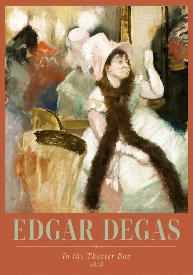 Edgar Degas In the Theater Box No2 - Poster