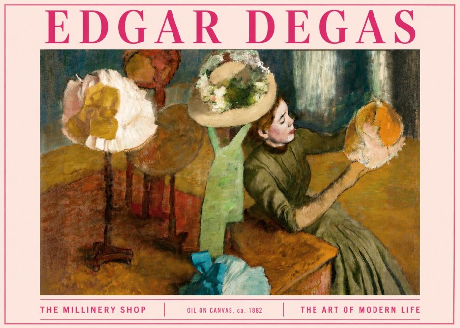 Edgar Degas The Millinery Shop, Ca. 1882 No3 - Poster