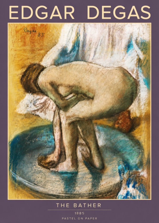Edgar Degas The Bather No4 - Poster