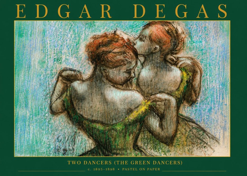 Edgar Degas Two Dancers (the Green Dancers) No4 - Poster
