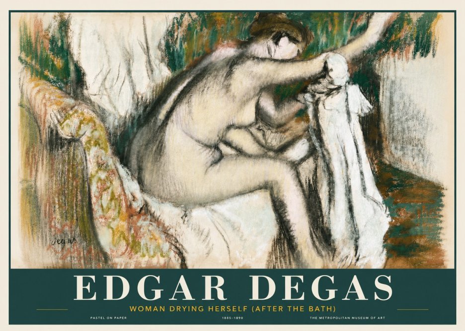 Edgar Degas Woman Drying Herself (After the Bath) No3 - Poster