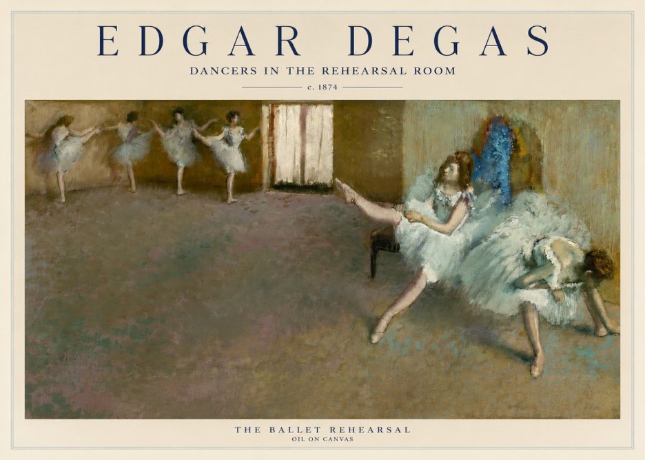 Edgar Degas The Ballet Rehearsal No1 - Poster