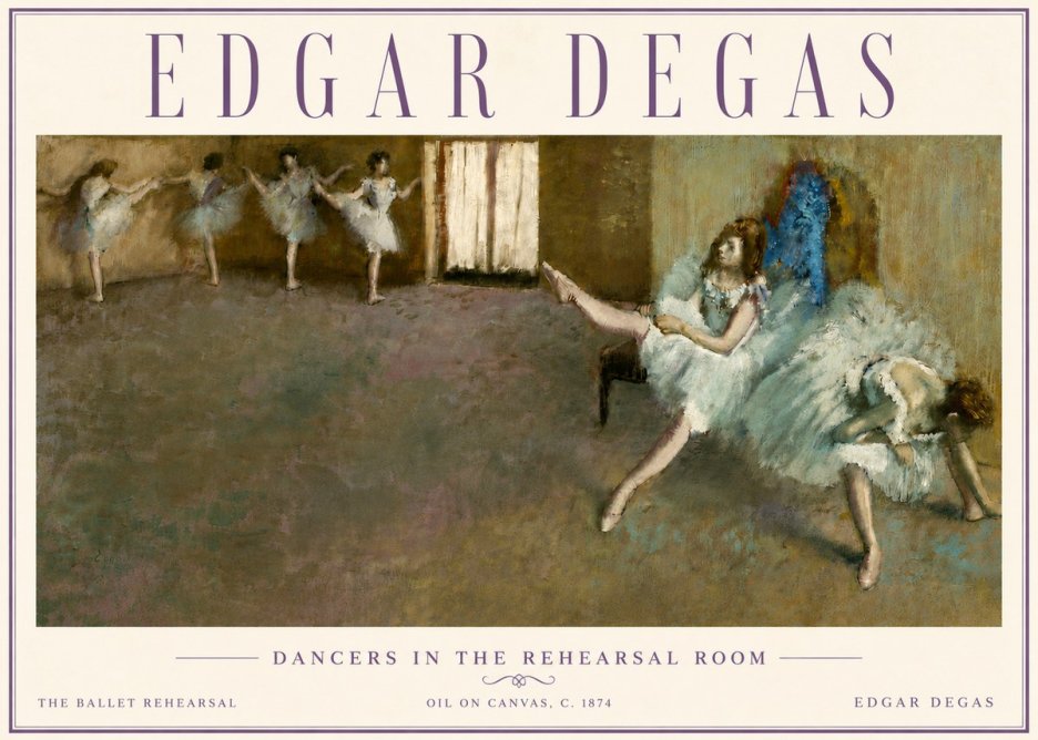 Edgar Degas The Ballet Rehearsal No4 - Poster