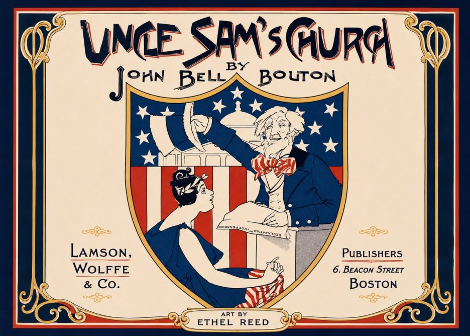 Ethel Reed Uncle Sam's Church No3 - Poster