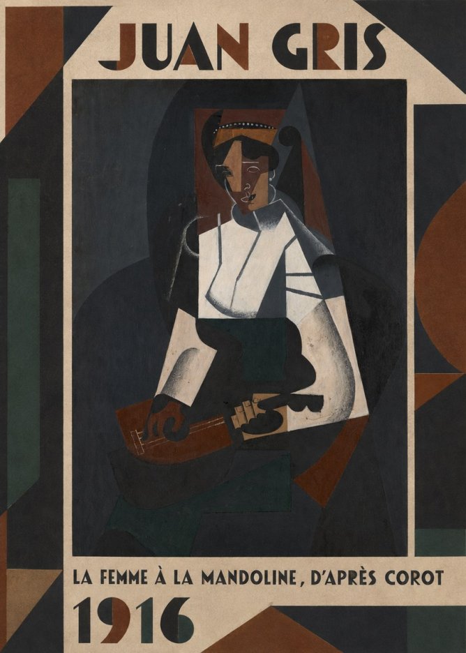 Juan Gris La Femme À La Mandoline, D'après Corot No1 - Poster