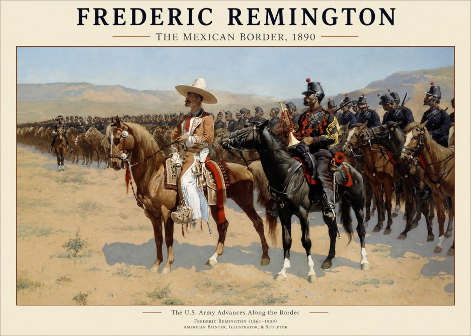 Frederic Remington The U.s. Army Advances Along the Border No1 - Poster
