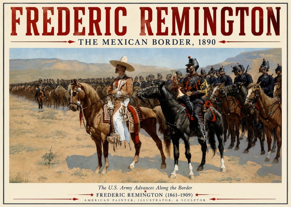 Frederic Remington The U.s. Army Advances Along the Border No4 - Poster