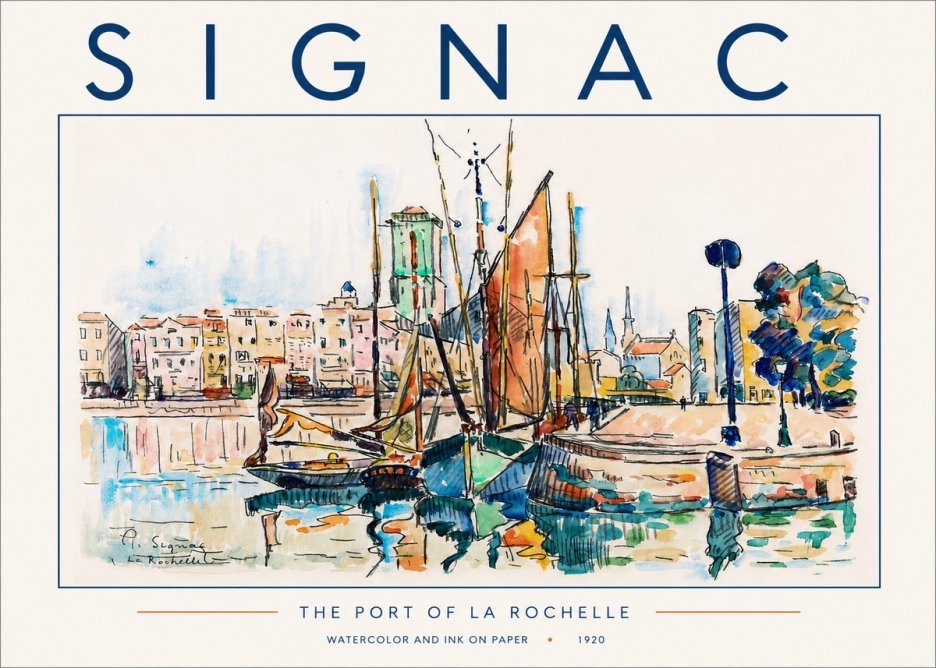 Signac The Port of La Rochelle No5 - Poster