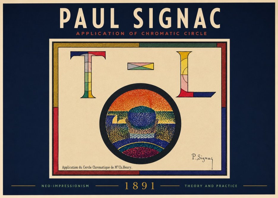 Signac Application of Chromatic Circle No4 - Poster