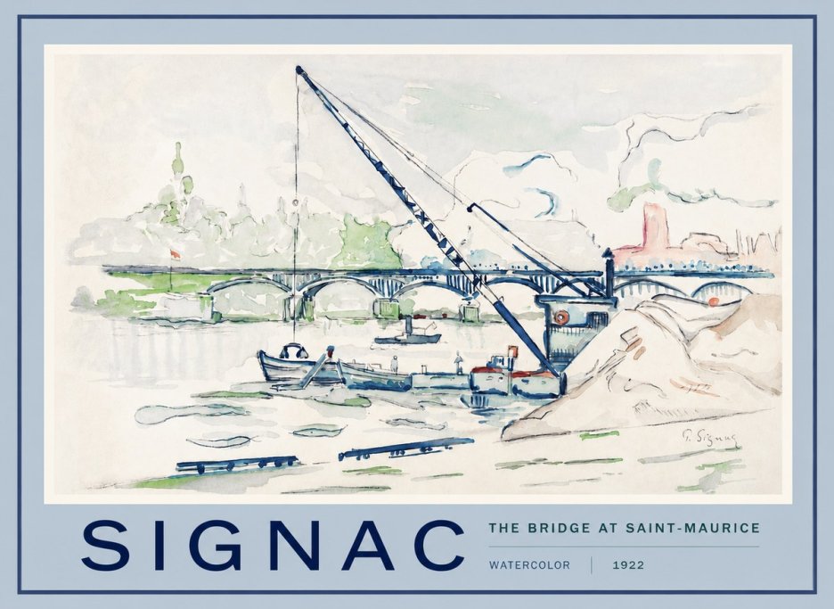 Signac The Bridge at Saint-maurice No2 - Poster