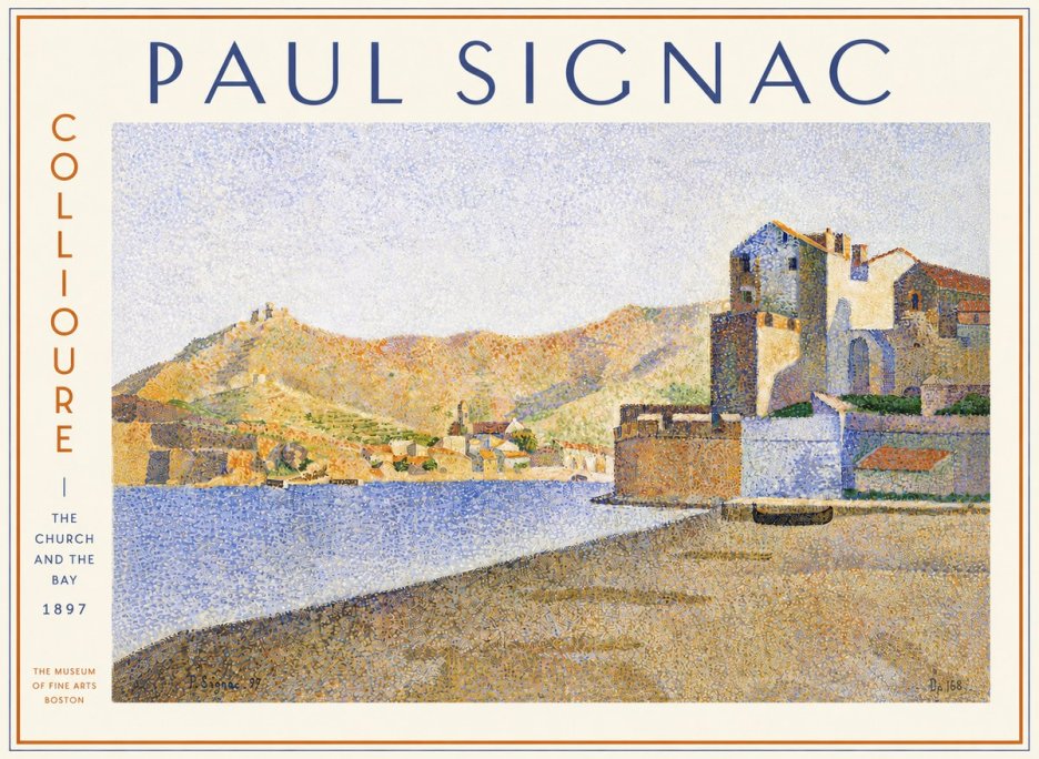 Signac Collioure - the Church and the Bay No5 - Poster