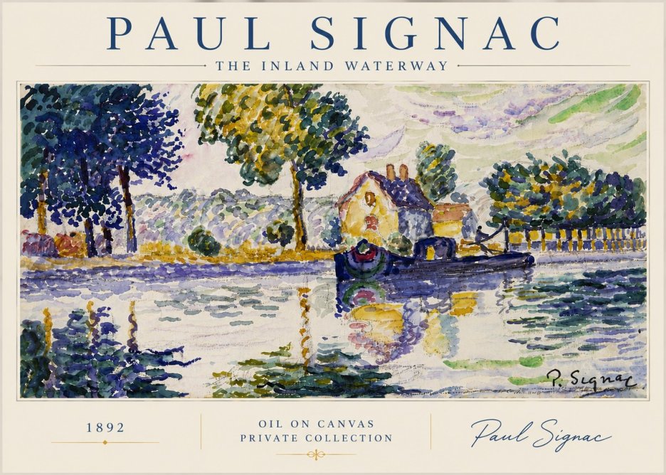 Signac The Inland Waterway No5 - Poster