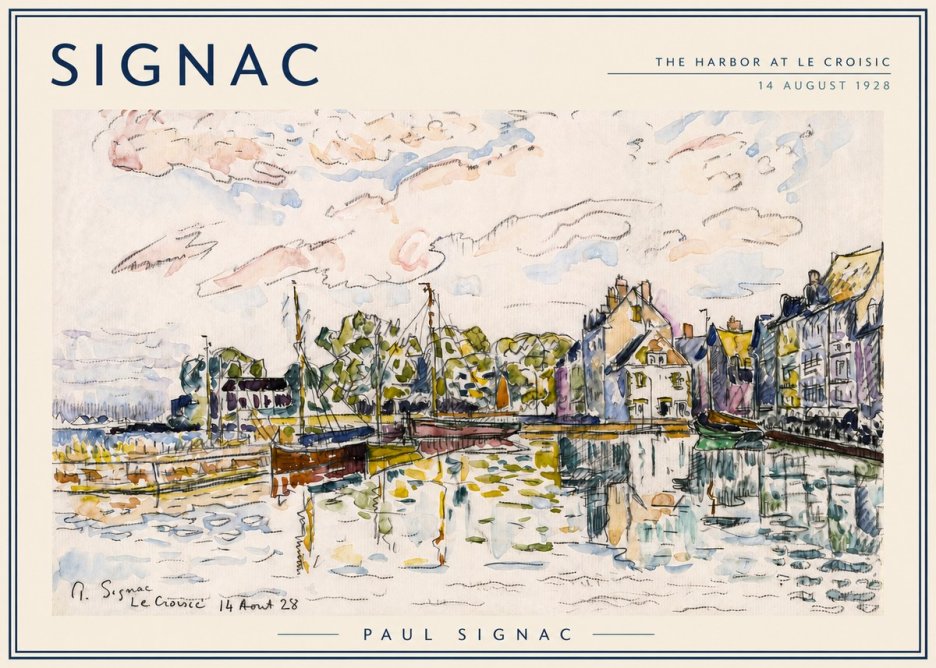 Signac The Harbor at Le Croisic No3 - Poster