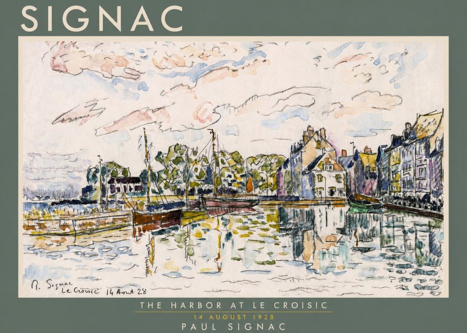 Signac The Harbor at Le Croisic No4 - Poster