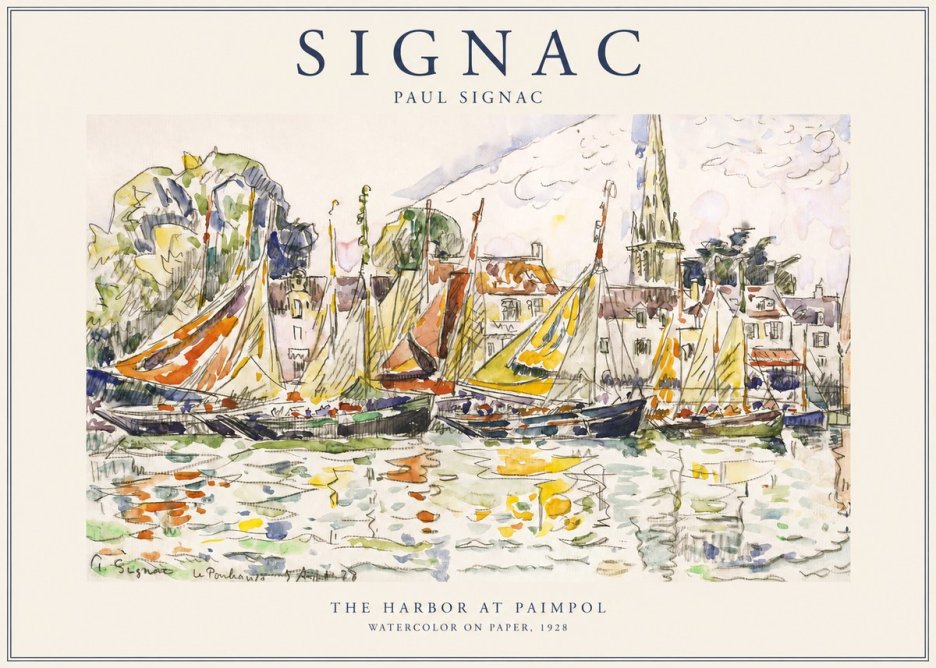 Signac The Harbor at Paimpol No1 - Poster