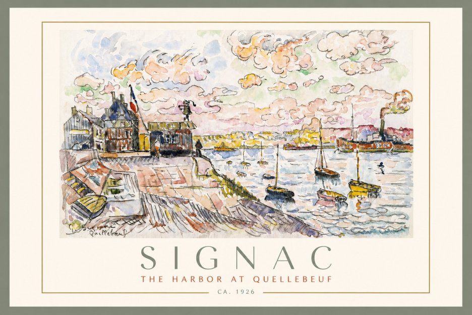 Signac The Harbor at Quellebeuf No3 - Poster