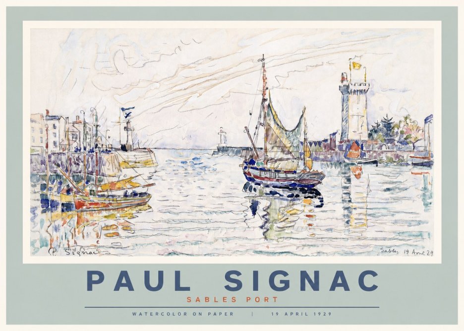Signac Sables Port No4 - Poster