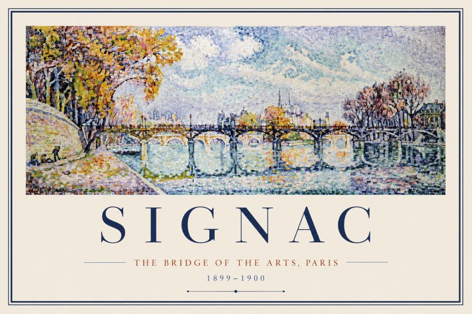 Signac The Bridge of the Arts, Paris No3 - Poster