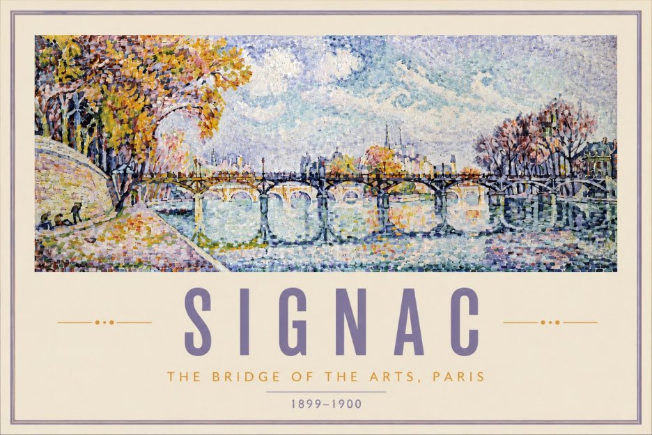 Signac The Bridge of the Arts, Paris No6 - Poster