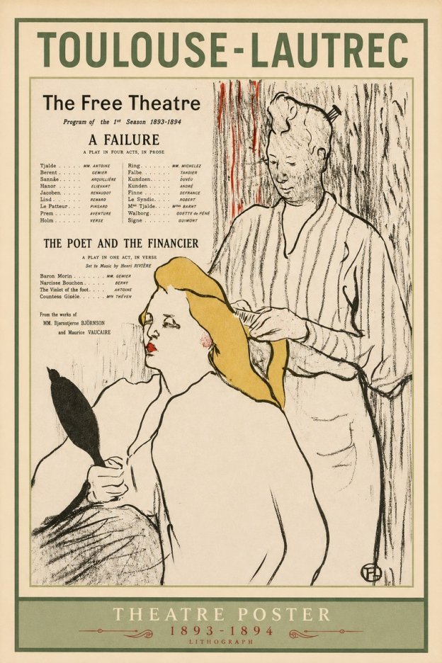 Toulouse-Lautrec Le Théâtre Libre - Une Faillite / Le Poète Et Le Financier No2 - Poster