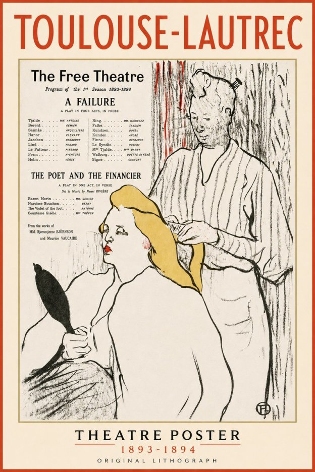 Toulouse-Lautrec Le Théâtre Libre - Une Faillite / Le Poète Et Le Financier No3 - Poster