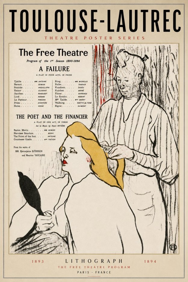 Toulouse-Lautrec Le Théâtre Libre - Une Faillite / Le Poète Et Le Financier No5 - Poster