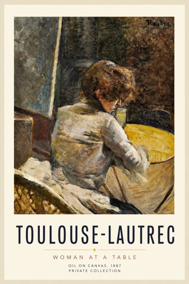 Toulouse-Lautrec Woman at a Table No3 - Poster