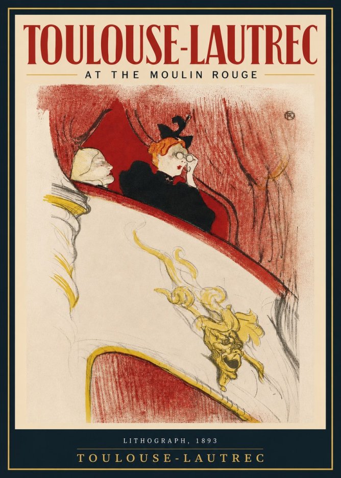 Toulouse-Lautrec At the Moulin Rouge I No2 - Poster